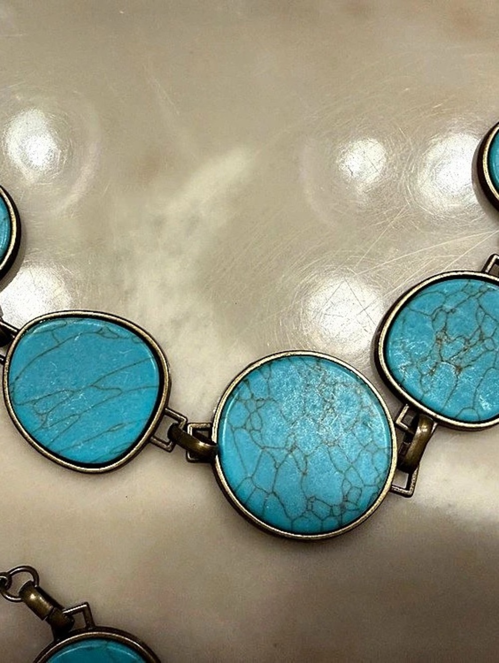 Turquoise Statement Jewelry Set - Picture 2 of 2